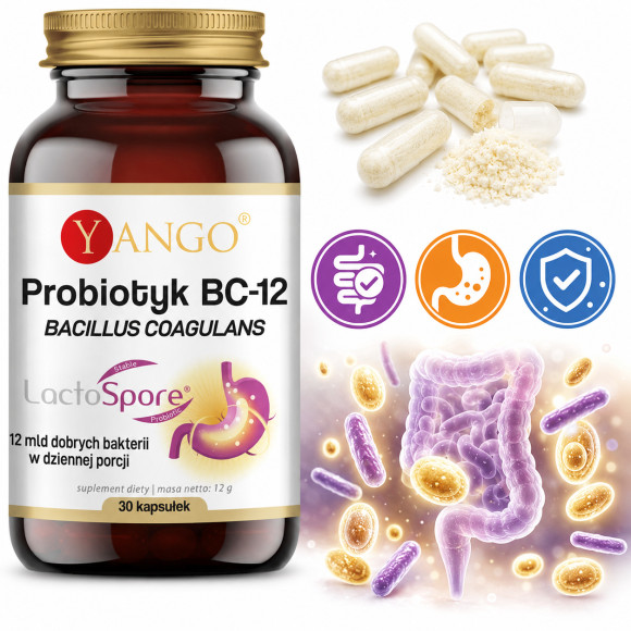 Yango PROBIOTYK BC-12 Bakterie Bacillus Coagulans 30ks IKROFLORA