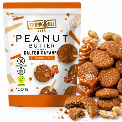 Frank&Oli MINI CIASTECZKA bez cukru PASTA ORZECH SŁONY KARMEL 100g