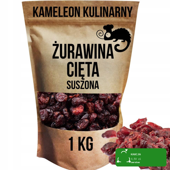 Kameleon Kulinarny ŻURAWINA CIĘTA SUSZONA  1kg 1000g