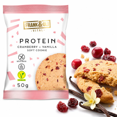 Frank&Oli PROTEINOWE CIASTKO CRANBERRY VANILLA 50G