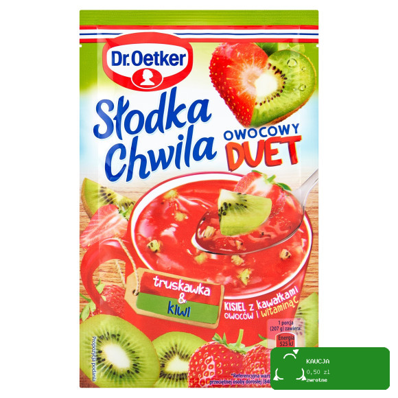 DR.OETKER KISIEL SŁODKA CHWILA OWOCOWY DUET TRUSKAWKA & KIWI z wit.C 32g