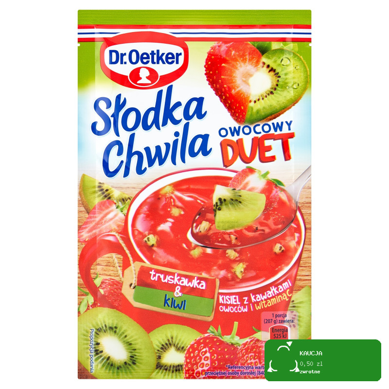 DR.OETKER KISIEL SŁODKA CHWILA OWOCOWY DUET TRUSKAWKA & KIWI z wit.C 32g