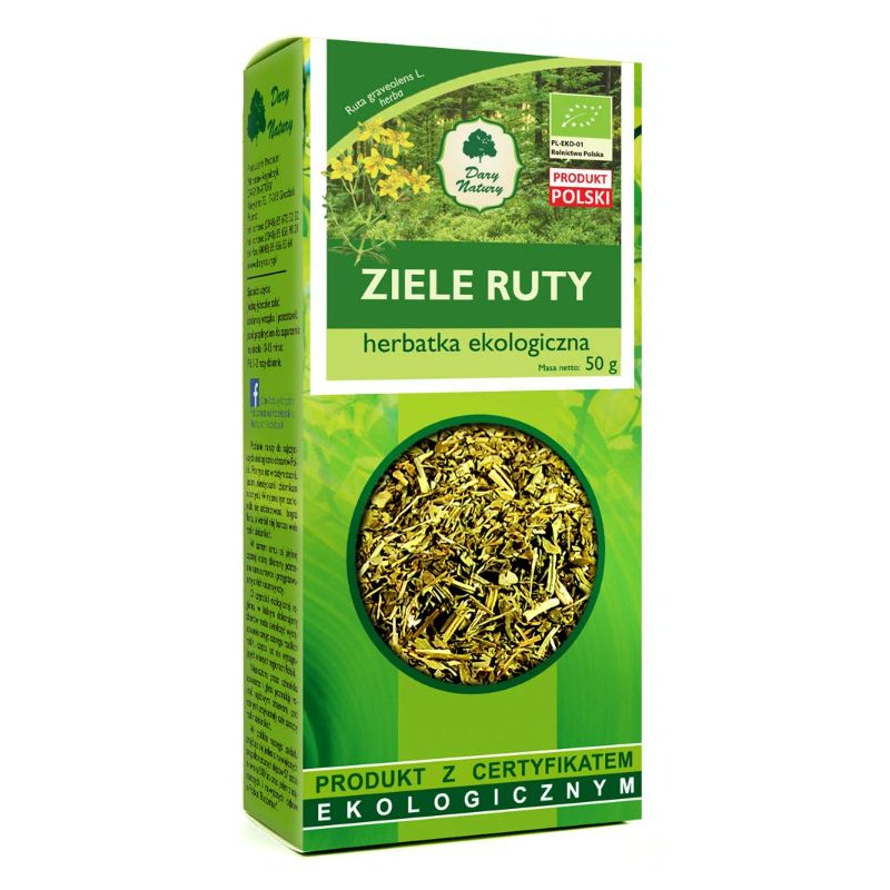 Dary Natury RUTA ZIELE RUTY eko 50g wsparcie: TRAWIENIE & MIKROFLORA JELIT