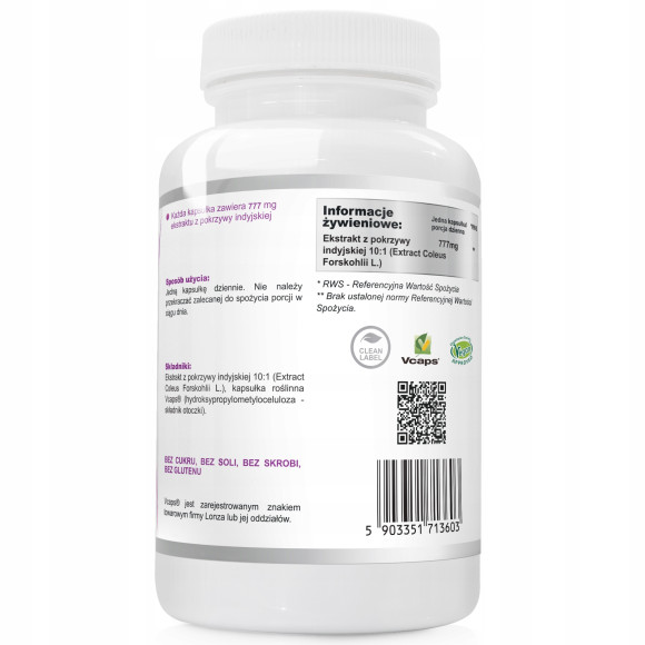 Wish FORSKOLIN ekstrakt POKRZYWA INDYJSKA 90kps ODCHUDZANIE KRÓTKA DATA