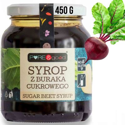 PURE&GOOD ZAGĘSZCZONY SOK SYROP Z BURAKÓW BURAKA CUKROWEGO 450G  słoik