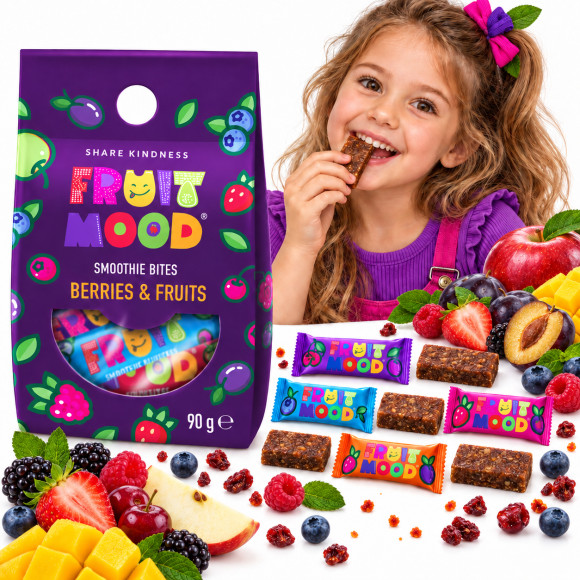 FRUIT MOOD - SMOOTHIE BITES - FRUITS & BERRIES 90g (fioletowe)
