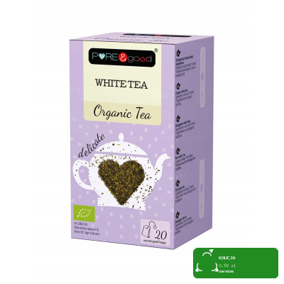 Pure&Good BIAŁA HERBATA ORGANICZNA ekologiczna 20 torebek