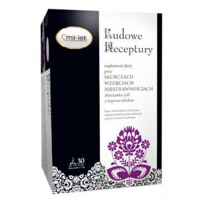 MIR-LEK Ludowe Receptury SKURCZE WZDĘCIA NIESTRAWNOŚĆ zioła 75G