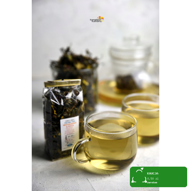 HERBATA BIAŁA aromatyzowana Pai Mu Tan BRZOSKWINIA & RÓŻA 25g delikatna
