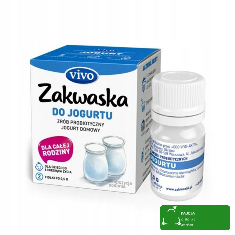 Zakwaska Zakwaski Vivo KULTURY BAKTERII do jogurtu - KOMPLET 9 sztuk fiolek