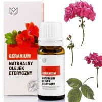 Naturalny OLEJEK ETERYCZNY GERANIUM 10ml zapach POZYTYWNY