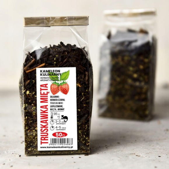 KAMELEON KULINARNY HERBATA CZARNA aromatyzowana TRUSKAWKA