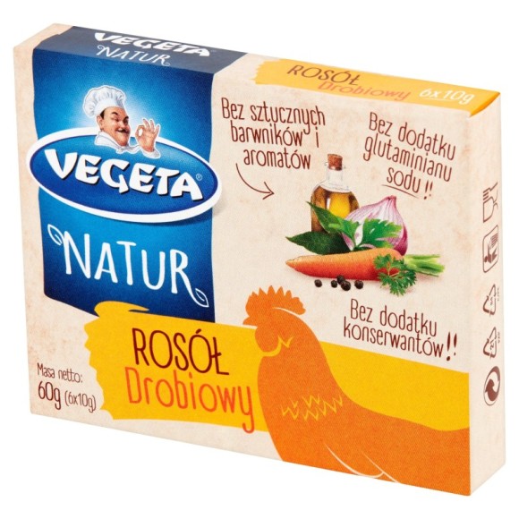 VEGETA KOSTKA ROSOŁOWA BULIONOWA ROSÓŁ DROBIOWY 60g