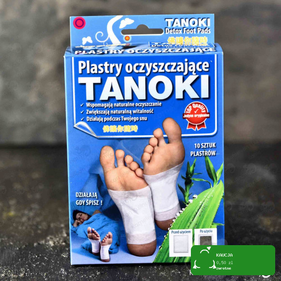 TANOKI DETOX plastry OCZYSZCZAJĄCE NA STOPY wspomagają oczyszczanie 10szt