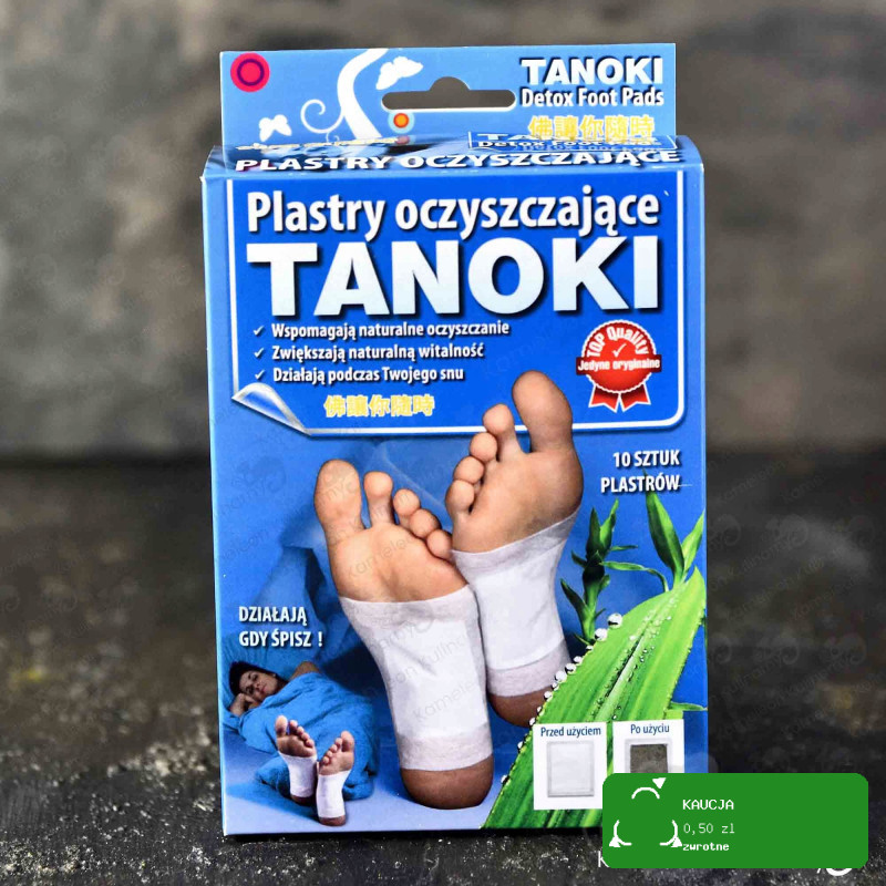 TANOKI DETOX plastry OCZYSZCZAJĄCE NA STOPY wspomagają oczyszczanie 10szt