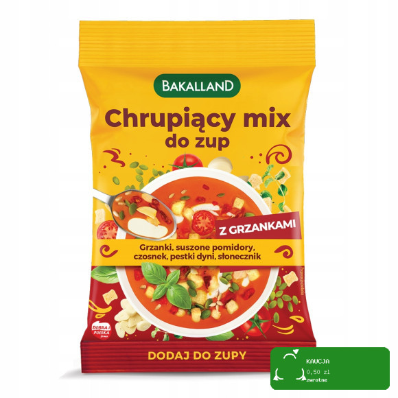 Bakalland CHRUPIĄCY MIX DO ZUP BIAŁYCH ZIELONYCH CZERWONYCH x3 KRÓTKA DATA