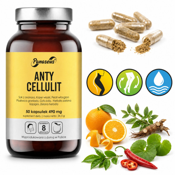 YANGO Panaseus ANTY CELLULIT 490mg wsparcie REDUKCJA CELLULITU 50k