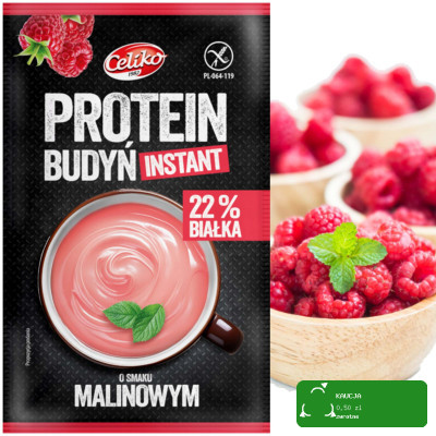 CELIKO BUDYŃ PROTENOWY MALINOWY instant BEZ GLUTENU 40g