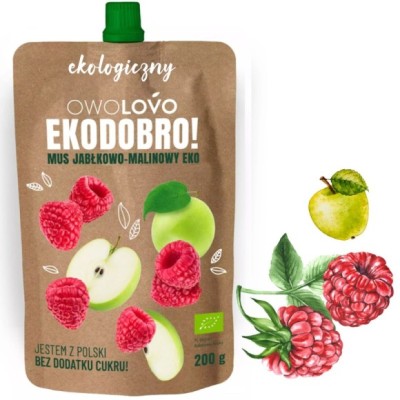 OWOLOVO EKODOBRO eko. mus owoc.bez cukru JABŁKO- MALINA