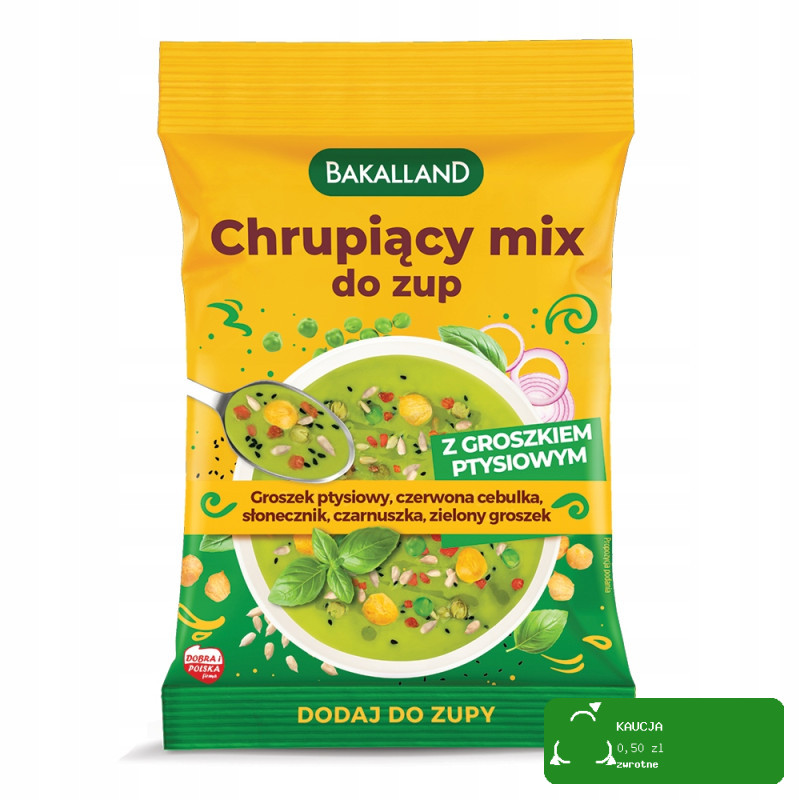 Bakalland CHRUPIĄCY MIX DO ZUP BIAŁYCH ZIELONYCH CZERWONYCH x3 KRÓTKA DATA