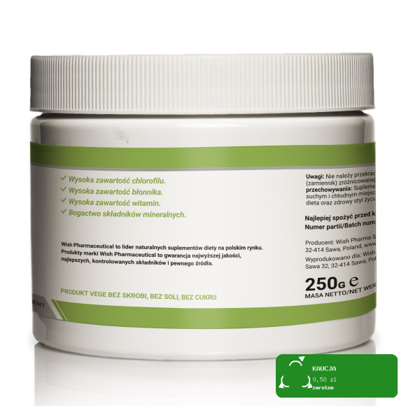 Wish CHLORELLA 500 tabletek 250G pomoc OCZYSZCZENIE ODPORNOŚĆ ŻELAZO