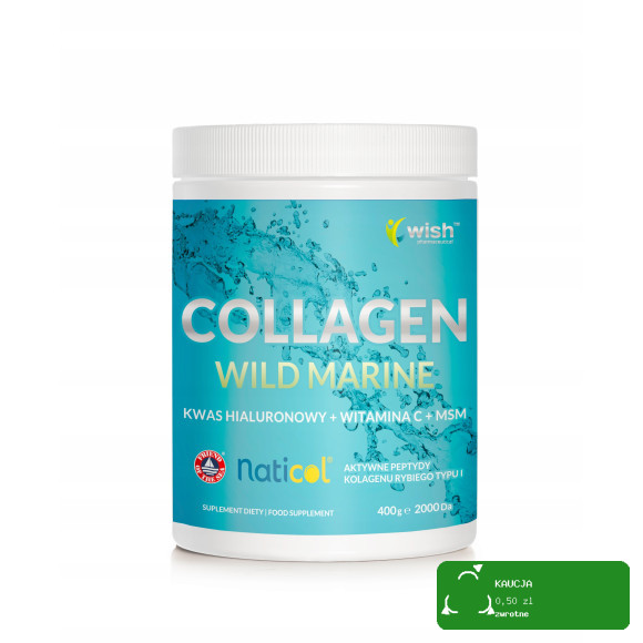 Wish KOLAGEN niskocząsteczkowy Wildmarine 10000MG SKÓRA WŁOSY 400G
