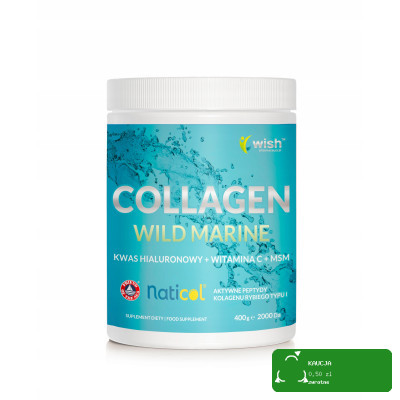 Wish KOLAGEN niskocząsteczkowy Wildmarine 10000MG SKÓRA WŁOSY 400G