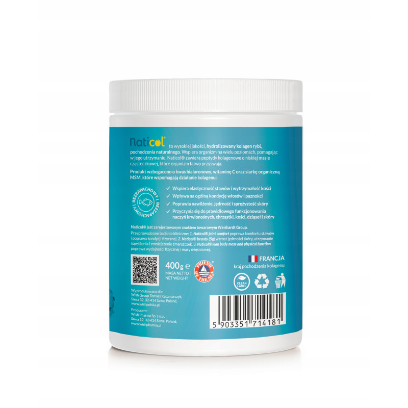 Wish KOLAGEN niskocząsteczkowy Wildmarine 10000MG SKÓRA WŁOSY 400G