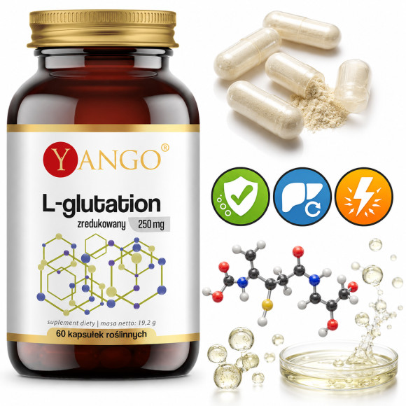 Yango L-GLUTATION ZREDUKOWANY wsparcie ANTYOKSYDACJA ODPORNOŚĆ 250mg 60kaps