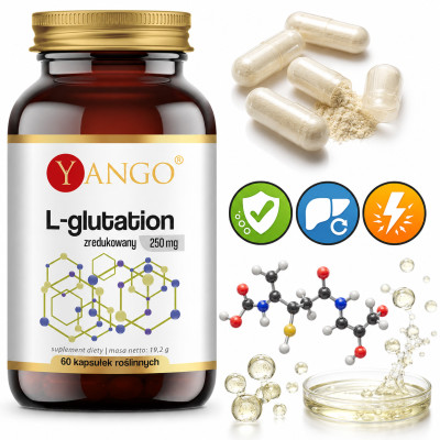 Yango L-GLUTATION ZREDUKOWANY wsparcie ANTYOKSYDACJA ODPORNOŚĆ 250mg 60kaps