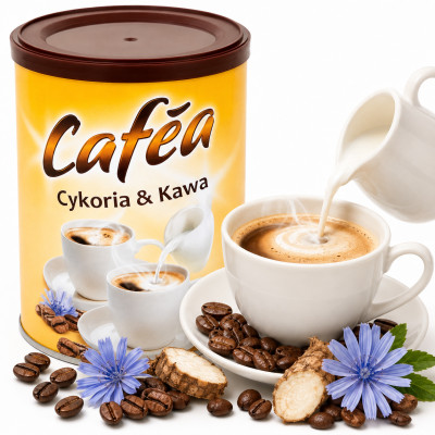 CAFEA Caféa KAWA ROZPUSZCZALNA 100g puszka połączenie kawy i cykorii