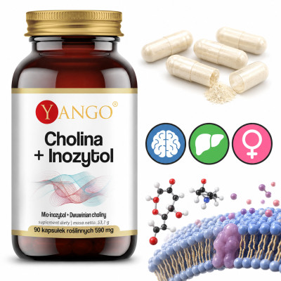 Yango CHOLINA + INOZYTOL 90 kaps wsparcie UKŁAD NERWOWY STRES METABOLIZM
