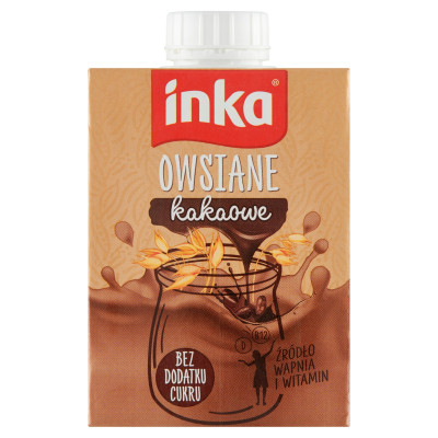INKA napój owsiany CZEKOLADOWY kakao 500ml 0,5l MLEKO ROŚLINNE bez laktozy