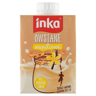 INKA napój owsiany WANILIOWY 500ml 0,5l MLEKO ROŚLINNE bez cukru laktozy