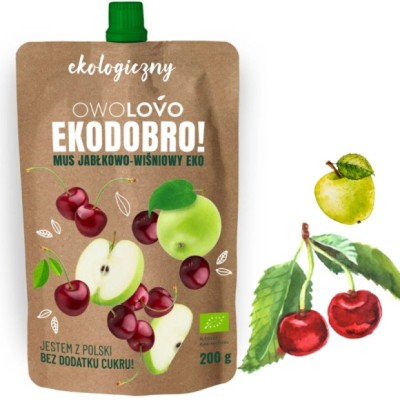 OWOLOVO EKODOBRO ekologiczny mus owocowy bez cukru JABŁKOWO