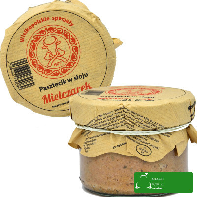MIELCZAREK PASZTECIK W SŁOJU PASZTET W SŁOIKU na kanapki chleb 180G