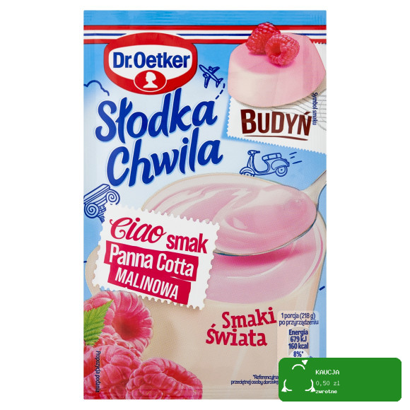 DR.OETKER BUDYŃ SŁODKA CHWILA smaki świata WŁOSKI PANNA COTTA MALINOWA 43g