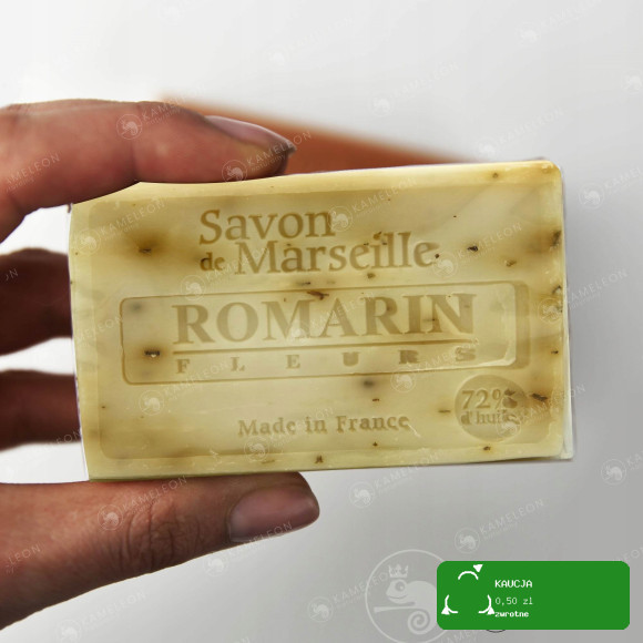 MYDŁO MARSYLSKIE ROZMARYN z kwiatami 72% peeling 100g Le Chatelard 1802