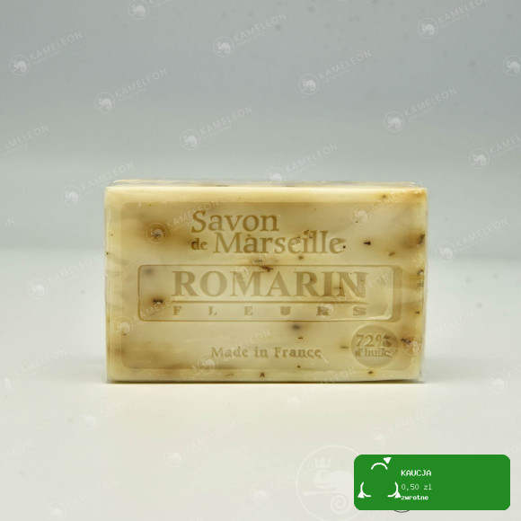 MYDŁO MARSYLSKIE ROZMARYN z kwiatami 72% peeling 100g Le Chatelard 1802