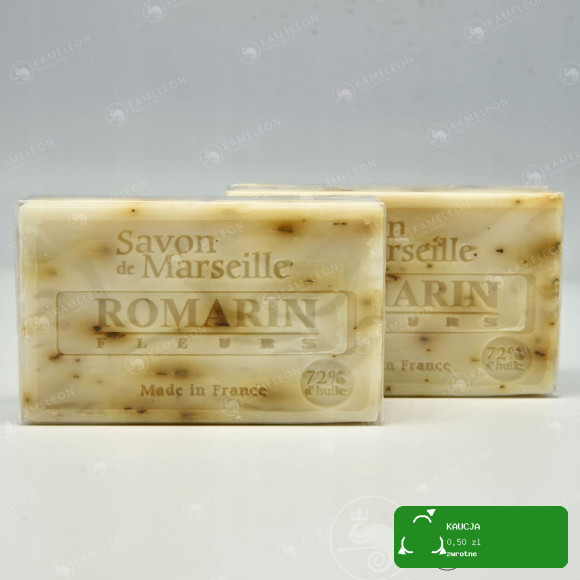 MYDŁO MARSYLSKIE ROZMARYN z kwiatami 72% peeling 100g Le Chatelard 1802