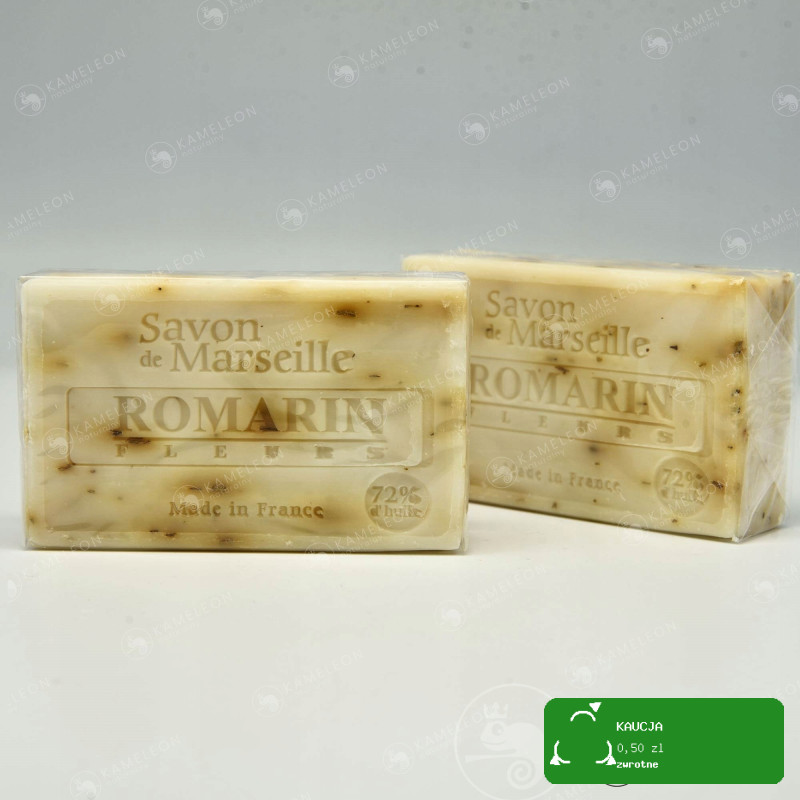 MYDŁO MARSYLSKIE ROZMARYN z kwiatami 72% peeling 100g Le Chatelard 1802