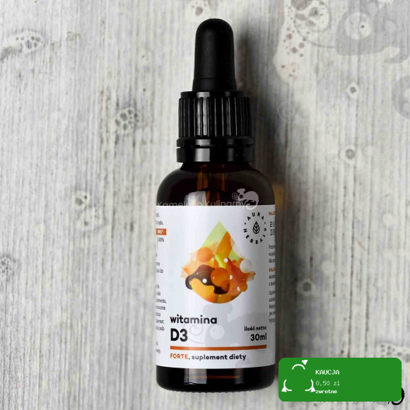 WITAMINA D3 FORTE 2000IU w kroplach 30ml wspiera ODPORNOŚĆ AURA HERBALS