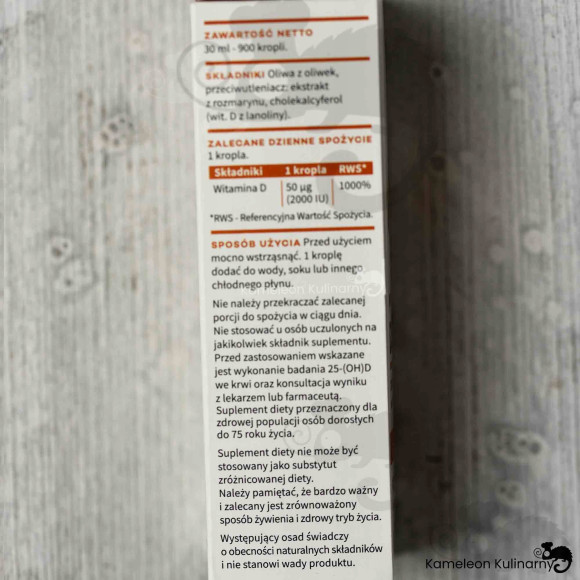 WITAMINA D3 FORTE 2000IU w kroplach 30ml wspiera ODPORNOŚĆ AURA HERBALS