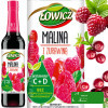 SYROP owocowy MALINA Z ŻURAWINĄ ŻURAWINA z witaminą C D 400ml 0,4L ŁOWICZ00