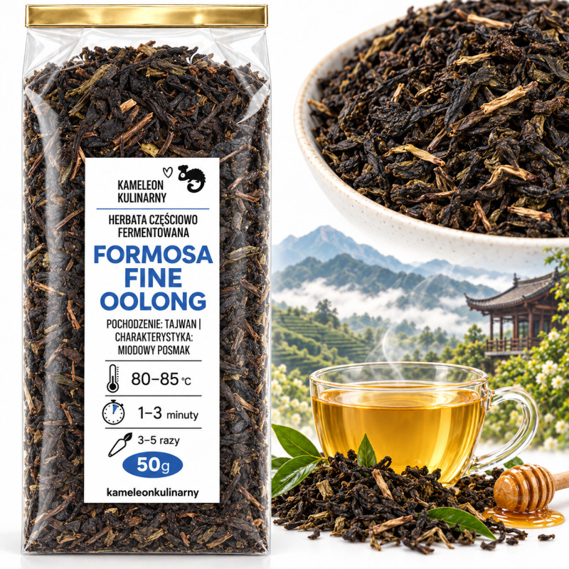 KAMELEON KULINARNY HERBATA częściowo fermentowana FORMOSA FINE OOLONG