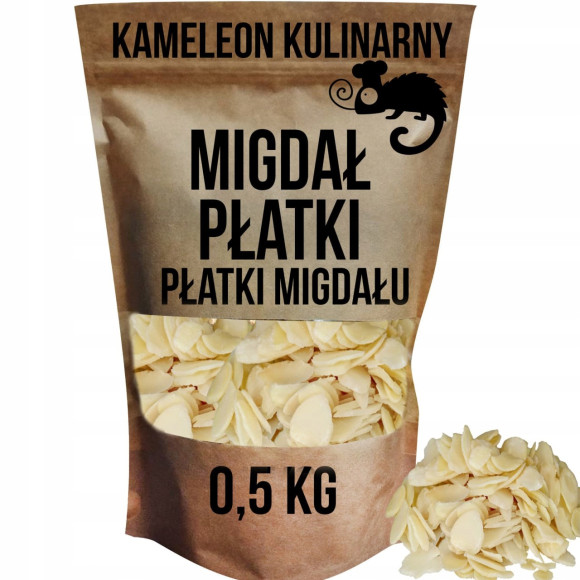 KAMELEON KULINARNY MIGDAŁ PŁATKI migdałów 500G 0,5KG cięte migdały
