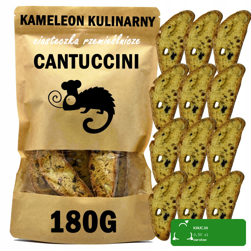 CANTUCCINI ciasteczka kruche ciastka RZEMIEŚLNICZE 180g KAMELEON KULINARNY