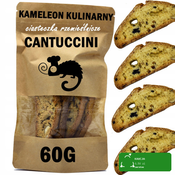 CANTUCCINI ciasteczka kruche ciastka RZEMIEŚLNICZE 60g KAMELEON KULINARNY