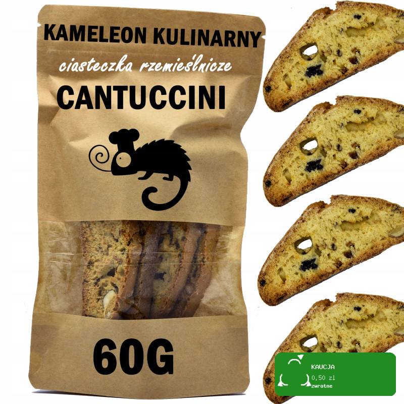 CANTUCCINI ciasteczka kruche ciastka RZEMIEŚLNICZE 60g KAMELEON KULINARNY