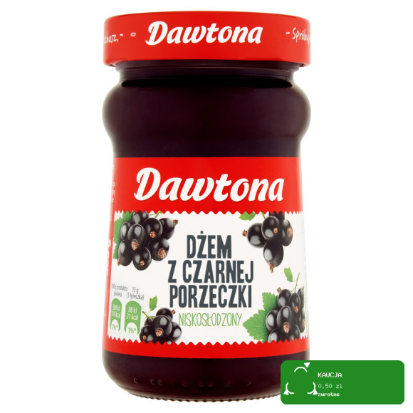 DŻEM PORZECZKOWY Z CZARNEJ PORZECZKI o obniżonej zawart cukrów 280G DAWTONA